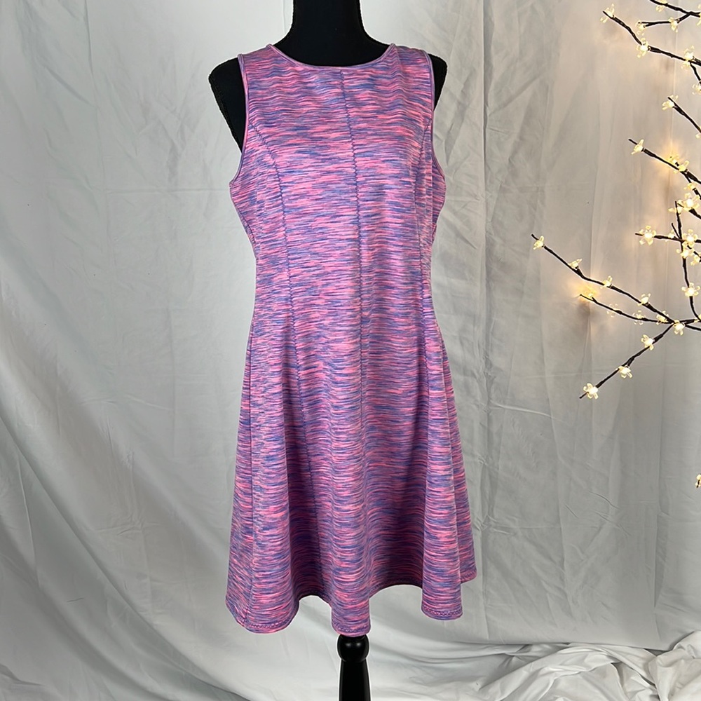 NEW Lilly Pulitzer Fit and Flare Blue/Pink Dress size L NWOT